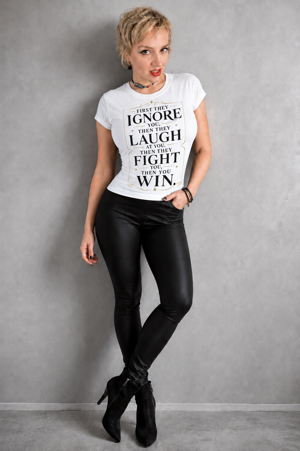 "First They Ignore You" Bodhi & Bold. Unisex Organic Cotton T-Shirt