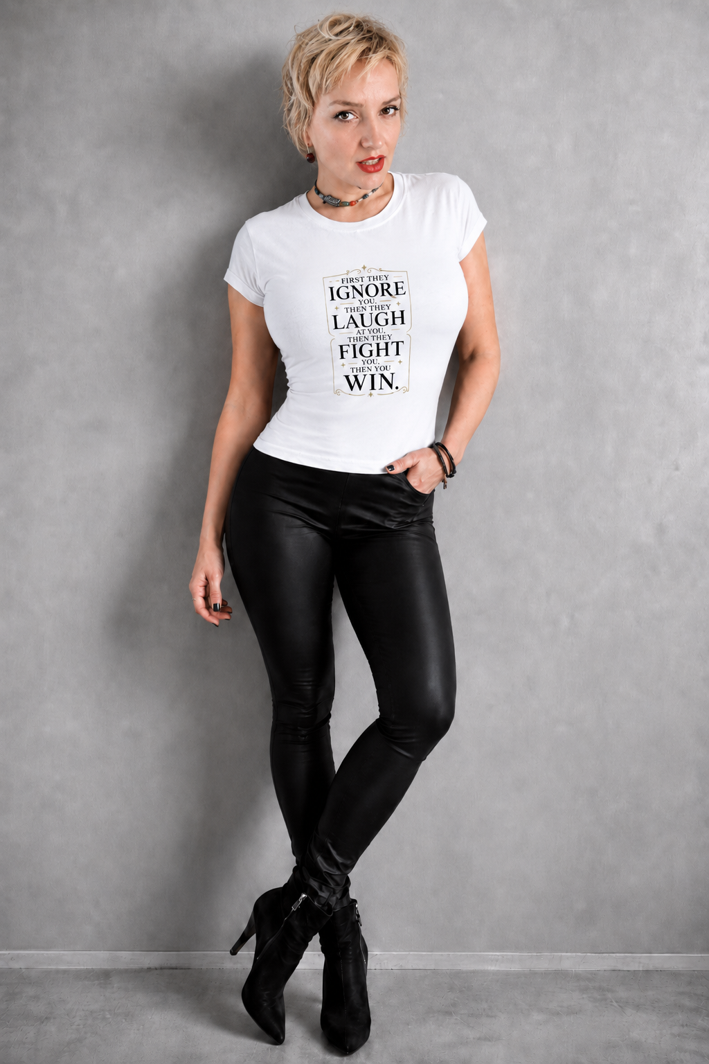 "First They Ignore You" Bodhi & Bold. Unisex Organic Cotton T-Shirt