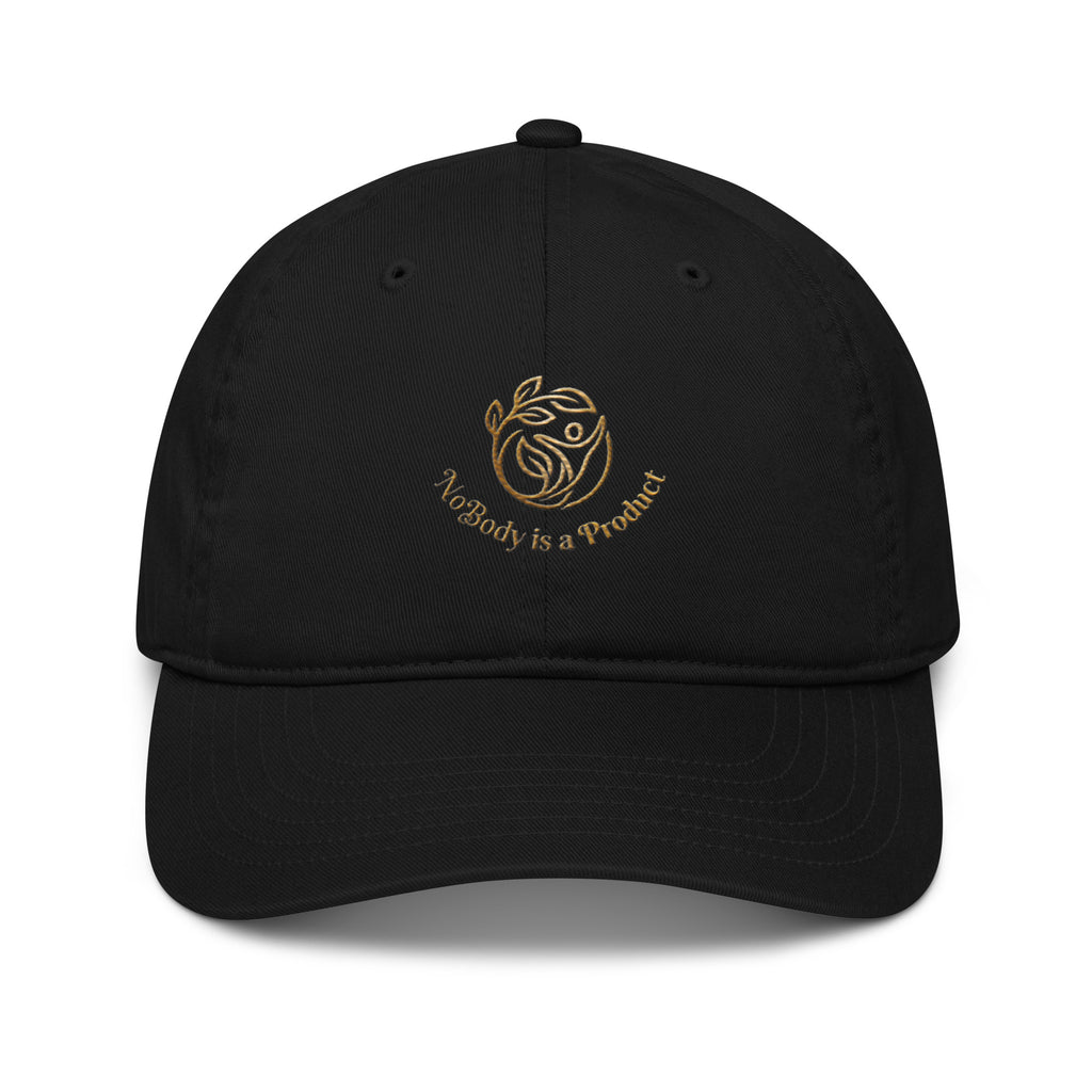 NoBody is a Product Organic cotton Baseball Cap (gold embroidered logo)