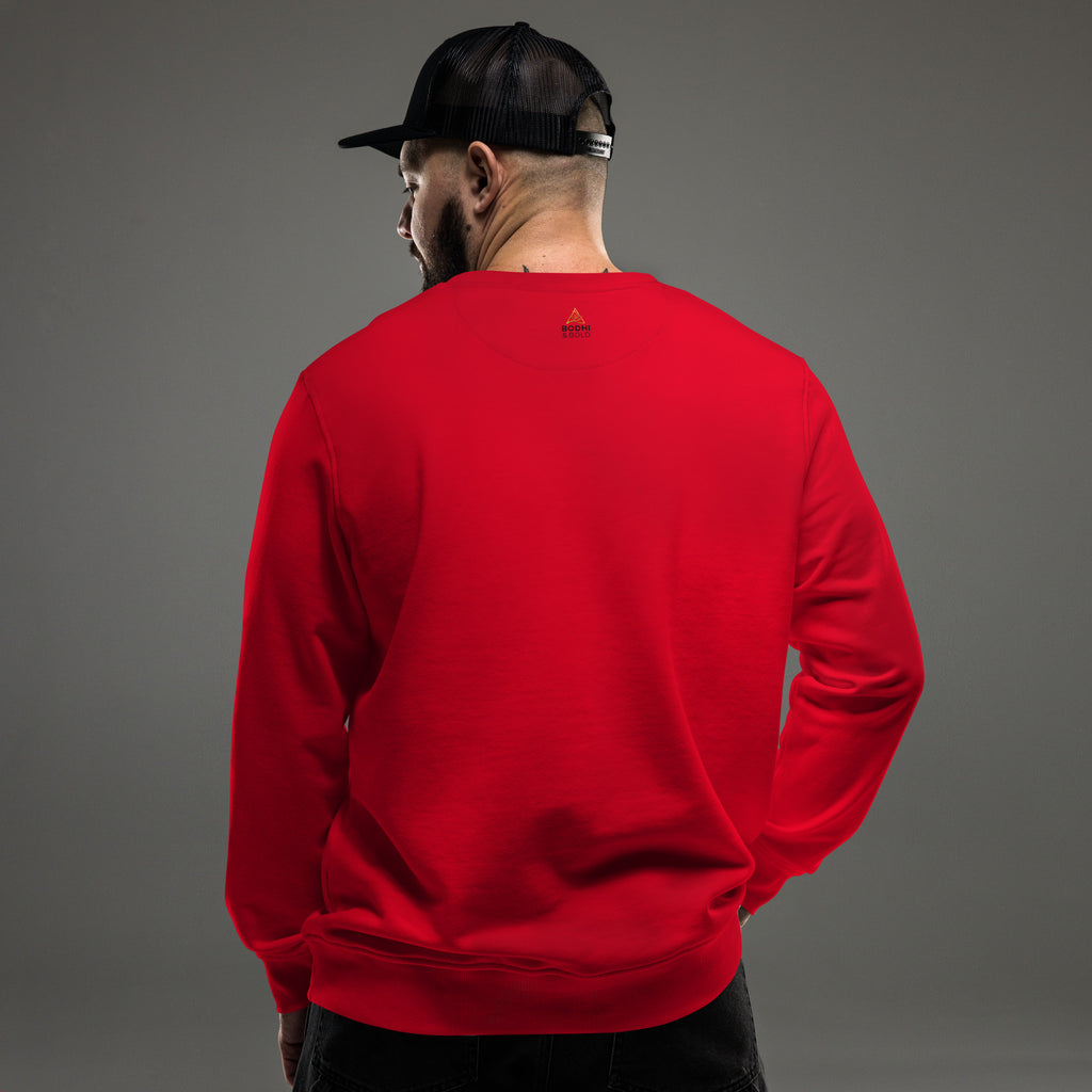 Bodhi & Bold. Unisex organic sweatshirt (gold and black print logo)